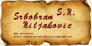 Srbobran Miljaković vizit kartica